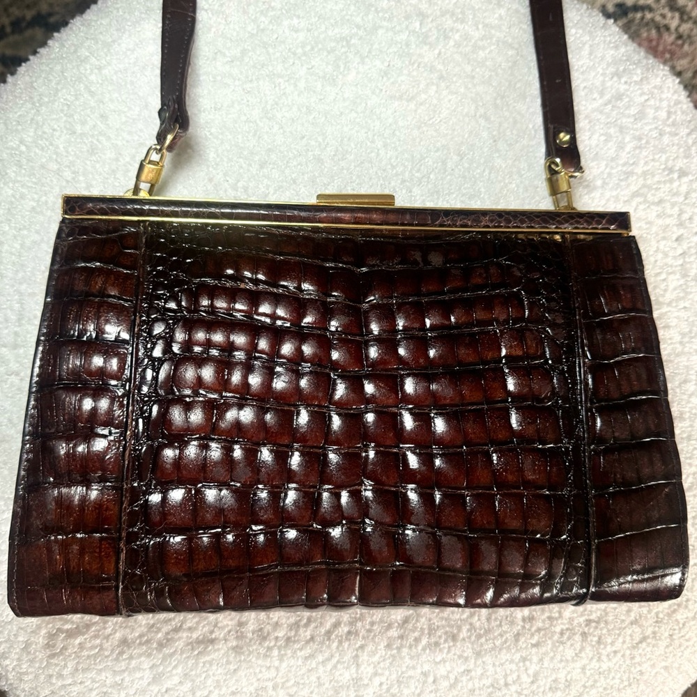 VINTAGE CROCODILE CROSSBODY BAG - Picture 2 of 10